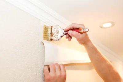 Pose de papier peint à Chaponnay — revêtements muraux et toiles de verre